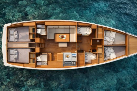 Sailboat Dufour Dufour 460 Gl Boat layout